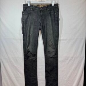 Rich & Skinny Coated Black Jeans Slim Fit Denim Style Black Wash‎ Size 28